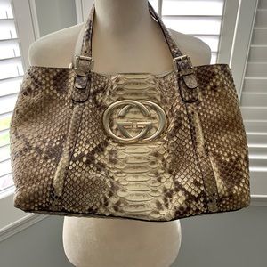 Authentic Gucci Python Britt Tote